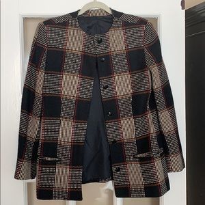 AMAZING 60s plaid knit blazer/jacket